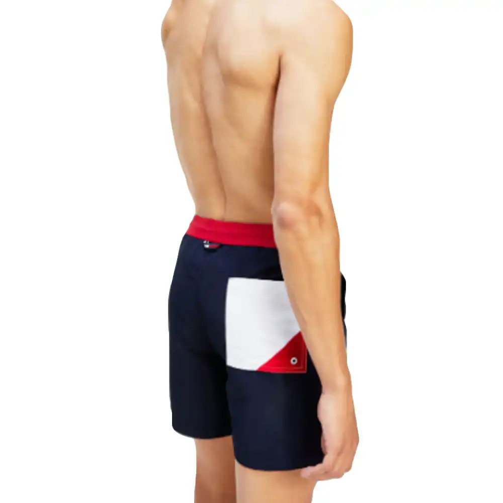 Short de bain homme Tommy Jeans SF medium drawstring Bleu - ZESHOES Short de bain homme Tommy Jeans SF medium drawstring Bleu - ZESHOES
