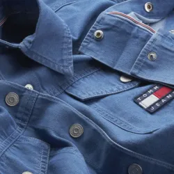 Veste jean femme Tommy Jeans Boyfriend belted overskirt Jeans - ZESHOES Veste jean femme Tommy Jeans Boyfriend belted overskirt Jeans - ZESHOES