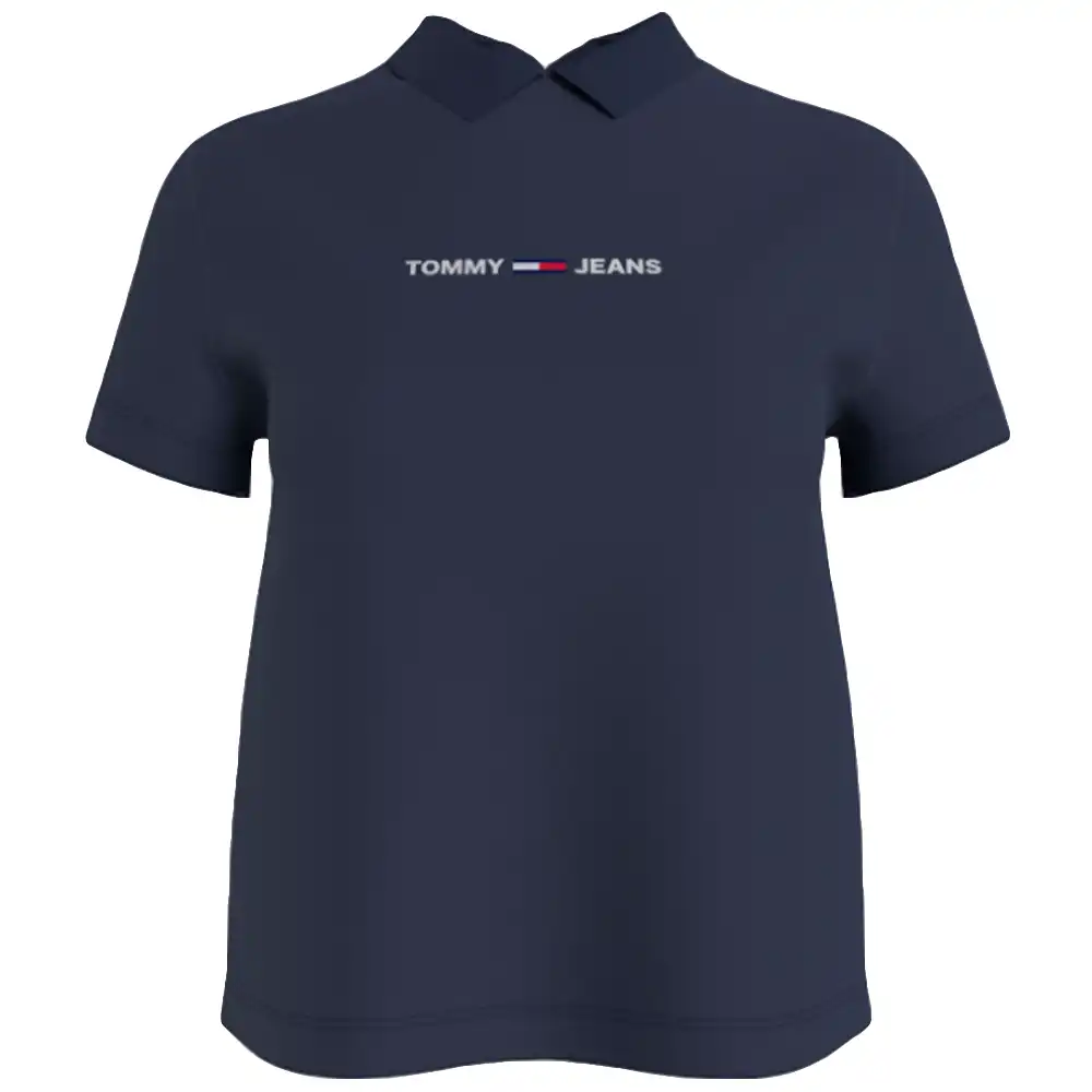 Tee shirt manche courte femme Tommy Jeans Regular linear logo Bleu - ZESHOES Tee shirt manche courte femme Tommy Jeans Regular linear logo Bleu - ZESHOES