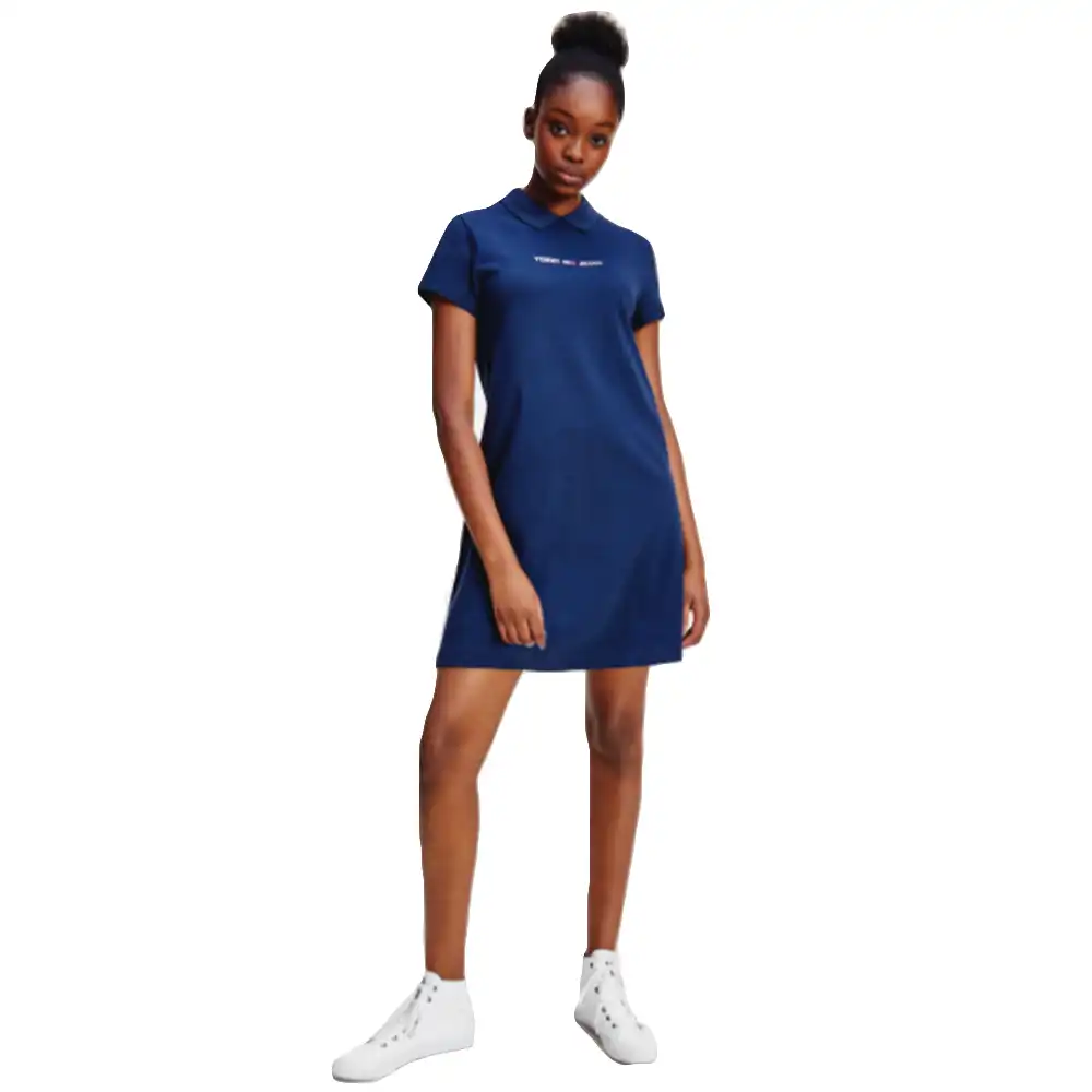 Robe femme Tommy Jeans Essential Bleu - ZESHOES