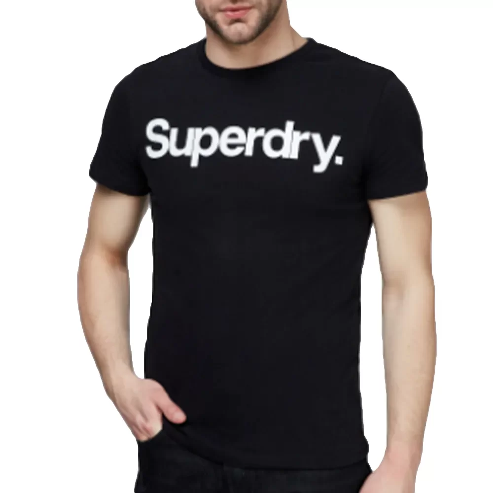 Superdry T shirt Classic logo Homme Noir