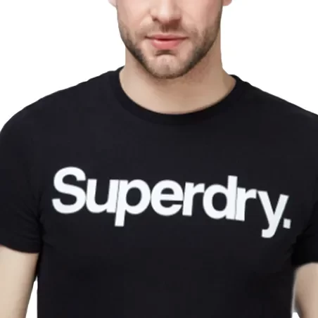 T shirt manche courte homme Superdry Noir Classic logo