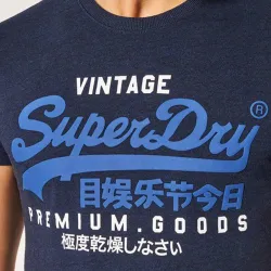 T shirt manche courte homme Superdry Graphic logo vintage Bleu - ZESHOES T shirt manche courte homme Superdry Graphic logo vintage Bleu - ZESHOES
