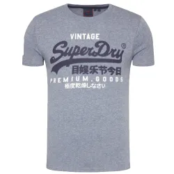 T shirt manche courte homme Superdry Graphic logo vintage Gris - ZESHOES T shirt manche courte homme Superdry Graphic logo vintage Gris - ZESHOES