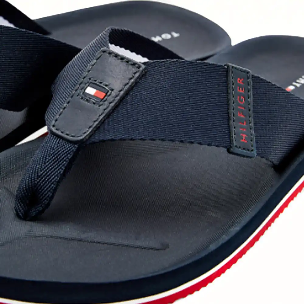 Tong homme Tommy Jeans Style moulé Bleu - ZESHOES Tong homme Tommy Jeans Style moulé Bleu - ZESHOES