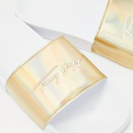 Produits victimes de leur succès Tommy Jeans Blanc Logo signature gold