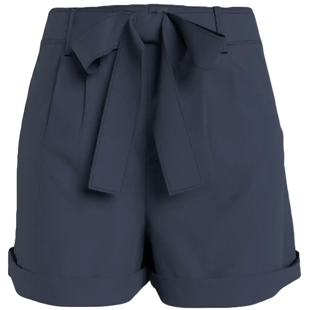 Short femme Tommy Jeans Mom belted Bleu - ZESHOES