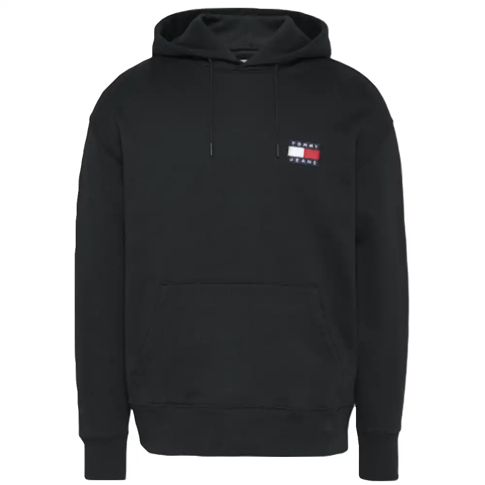 Sweat capuche homme Tommy Jeans Badge Noir - ZESHOES