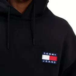 Sweat capuche homme Tommy Jeans Badge Noir - ZESHOES