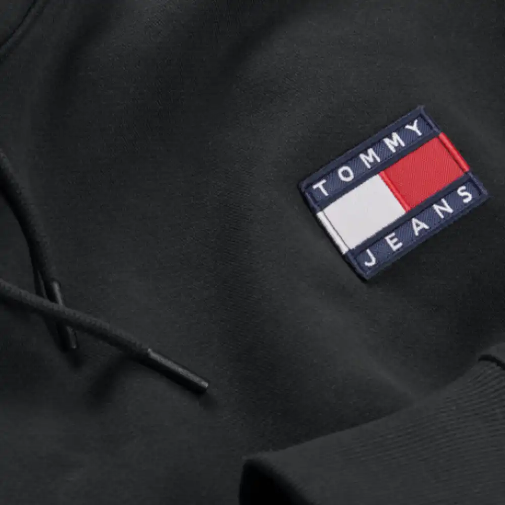 Sweat capuche homme Tommy Jeans Badge Noir - ZESHOES