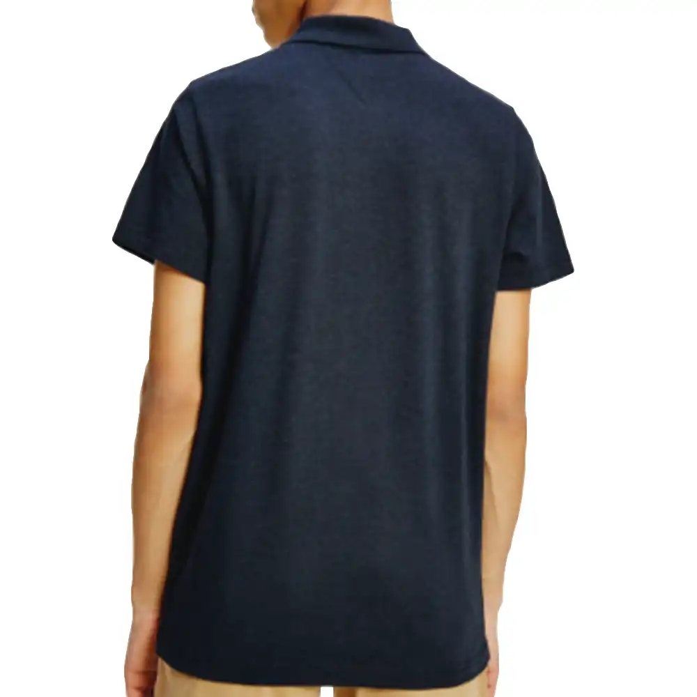 Polo manche courte Tommy Jeans Essential jersey logo Noir - ZESHOES Polo manche courte Tommy Jeans Essential jersey logo Noir - ZESHOES