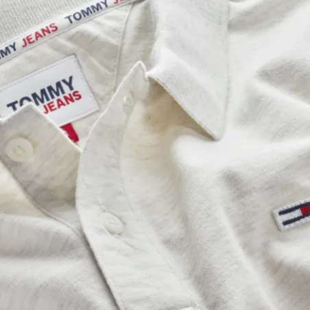 Produits victimes de leur succès Tommy Jeans Blanc Essential jersey logo