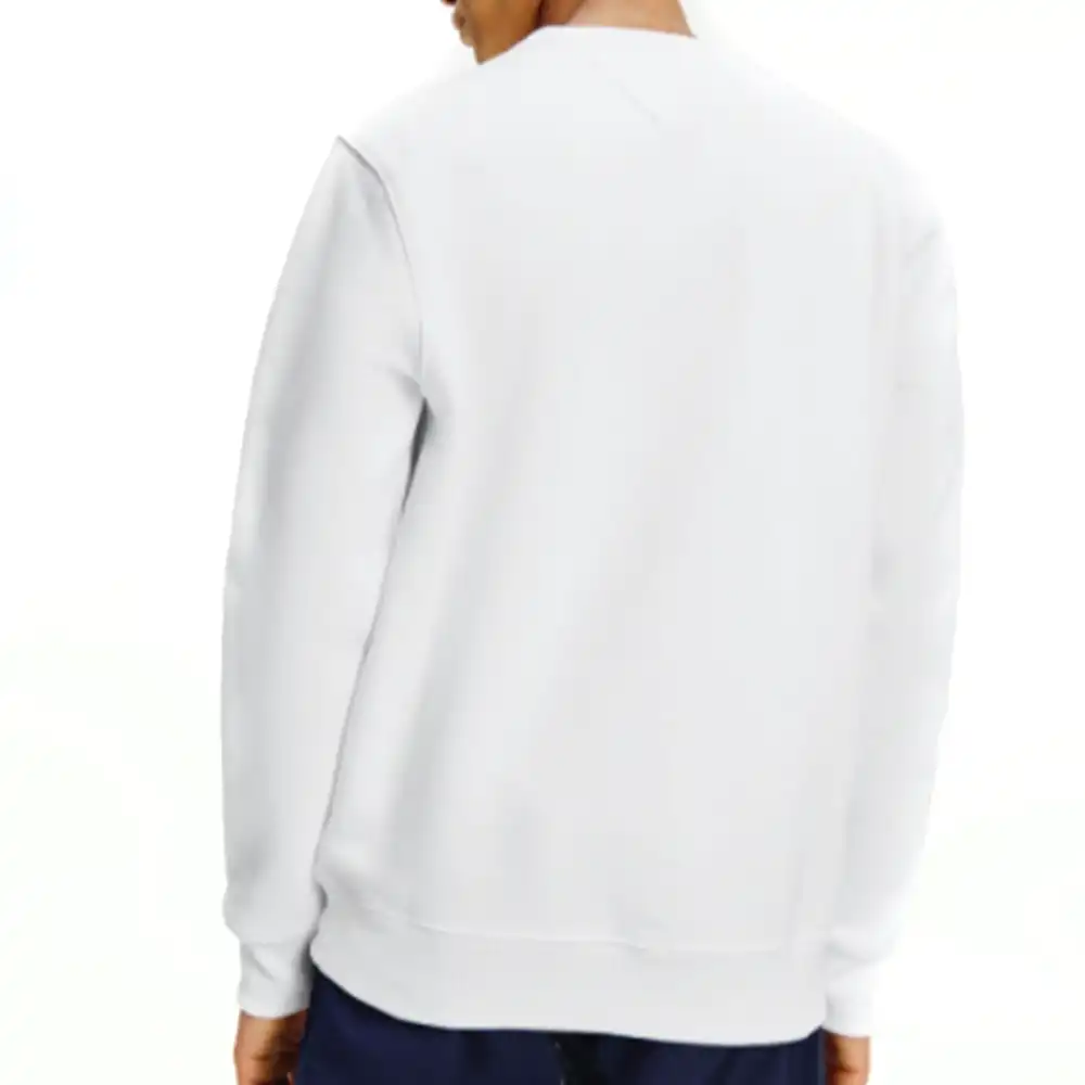 Sweat shirt homme Tommy Jeans Ombre corp logo Blanc - ZESHOES Sweat shirt homme Tommy Jeans Ombre corp logo Blanc - ZESHOES