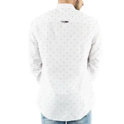 Chemise manches longues homme Tommy Jeans Unlimited flag Blanc - ZESHOES Chemise manches longues homme Tommy Jeans Unlimited flag Blanc - ZESHOES