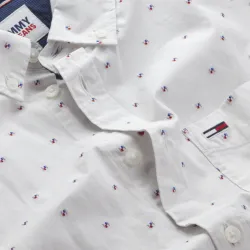 Chemise manches longues homme Tommy Jeans Unlimited flag Blanc - ZESHOES Chemise manches longues homme Tommy Jeans Unlimited flag Blanc - ZESHOES