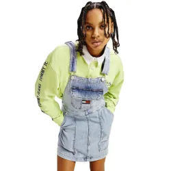 Robe femme Tommy Jeans Badge broderie Jeans - ZESHOES