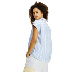 Chemise manche courte femme Tommy Jeans Style décontracté Bleu - ZESHOES