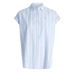 Chemise manche courte femme Tommy Jeans Style décontracté Bleu - ZESHOES