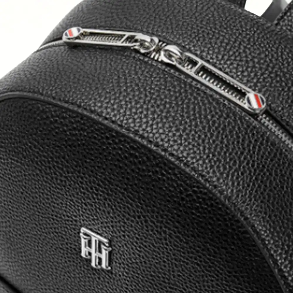 Sac à dos femme Tommy Jeans Essence effet grain fin Noir - ZESHOES