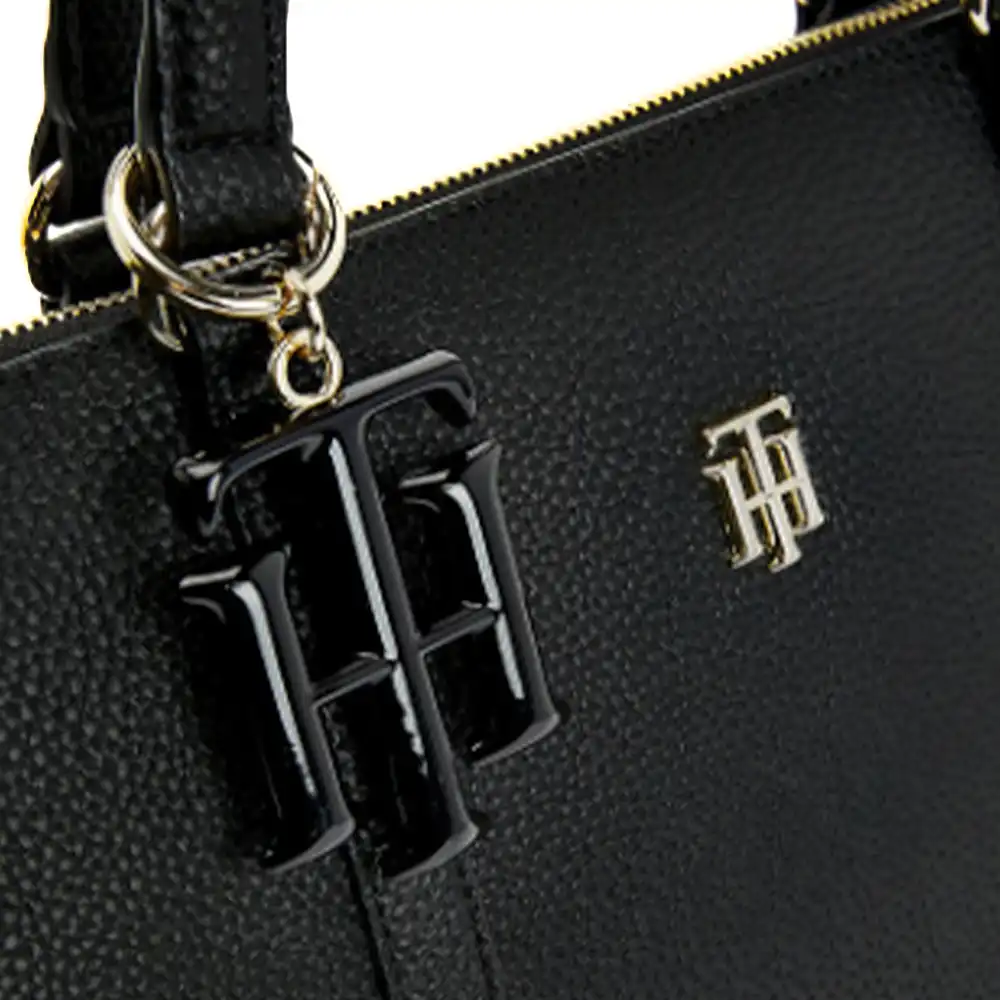 Sac a main femme Tommy Jeans Style cabas breloque Noir - ZESHOES Sac a main femme Tommy Jeans Style cabas breloque Noir - ZESHOES