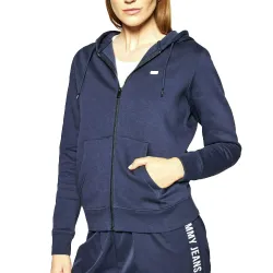 Sweat shirt femme Tommy Jeans Flag logo Bleu - ZESHOES Sweat shirt femme Tommy Jeans Flag logo Bleu - ZESHOES