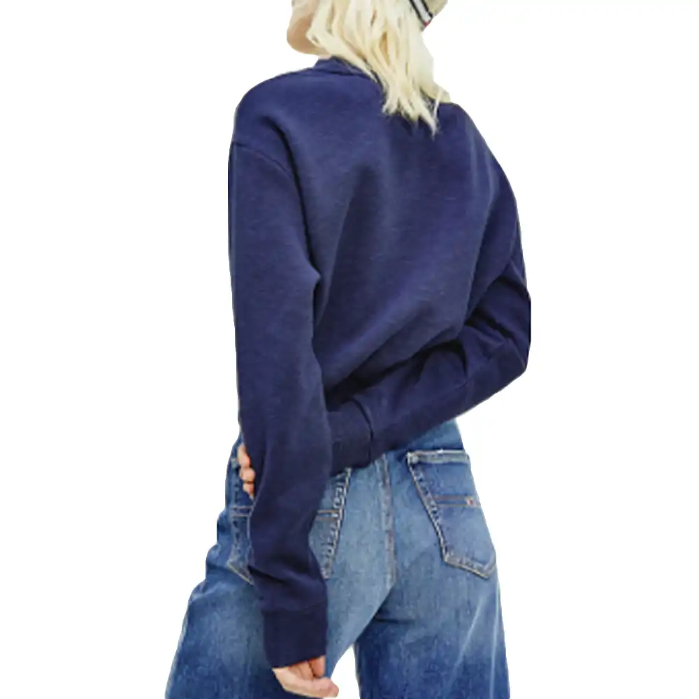 Sweat shirt femme Tommy Jeans Big logo Bleu - ZESHOES