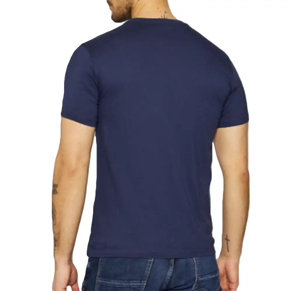 T shirt manche courte homme Emporio Armani Regular Bleu - ZESHOES T shirt manche courte homme Emporio Armani Regular Bleu - ZESHOES