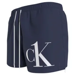 Short de bain homme Calvin Klein Classic logo Bleu - ZESHOES