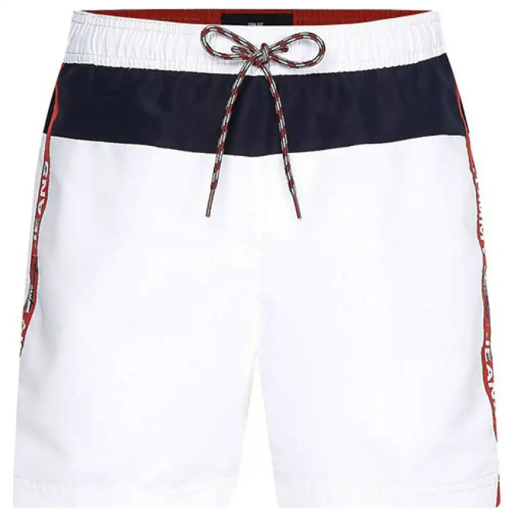 Short de bain homme Tommy Jeans Original logo Blanc - ZESHOES