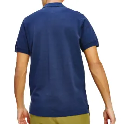 Polo manche courte Tommy Jeans Classic badge Bleu - ZESHOES Polo manche courte Tommy Jeans Classic badge Bleu - ZESHOES