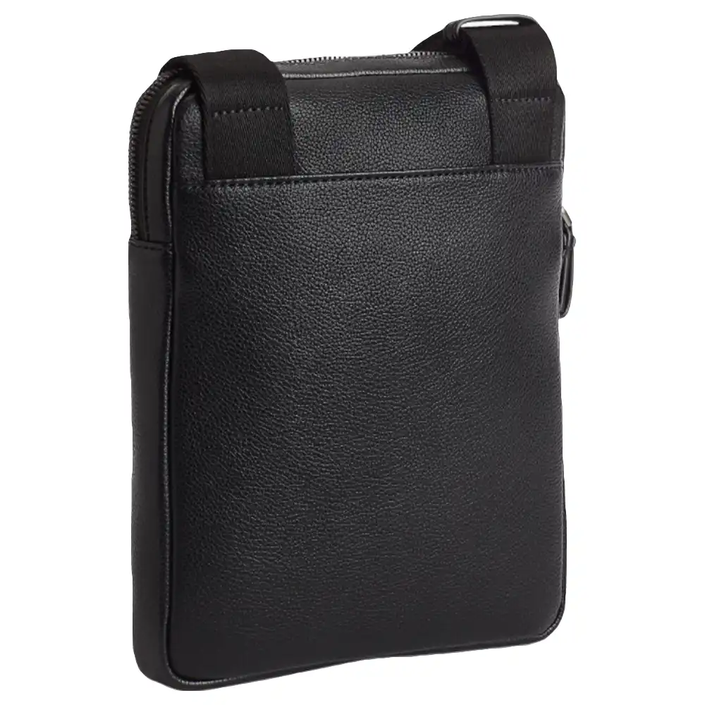 Sac a bandouliere homme Calvin Klein Style plat Noir - ZESHOES Sac a bandouliere homme Calvin Klein Style plat Noir - ZESHOES