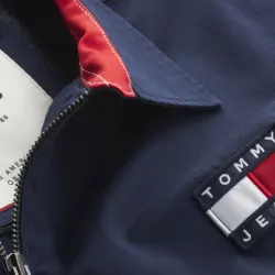 Blouson homme Tommy Jeans Logo flag classic Bleu - ZESHOES Blouson homme Tommy Jeans Logo flag classic Bleu - ZESHOES