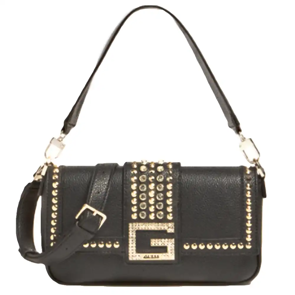 Sac a main femme Guess Bling clou Noir - ZESHOES