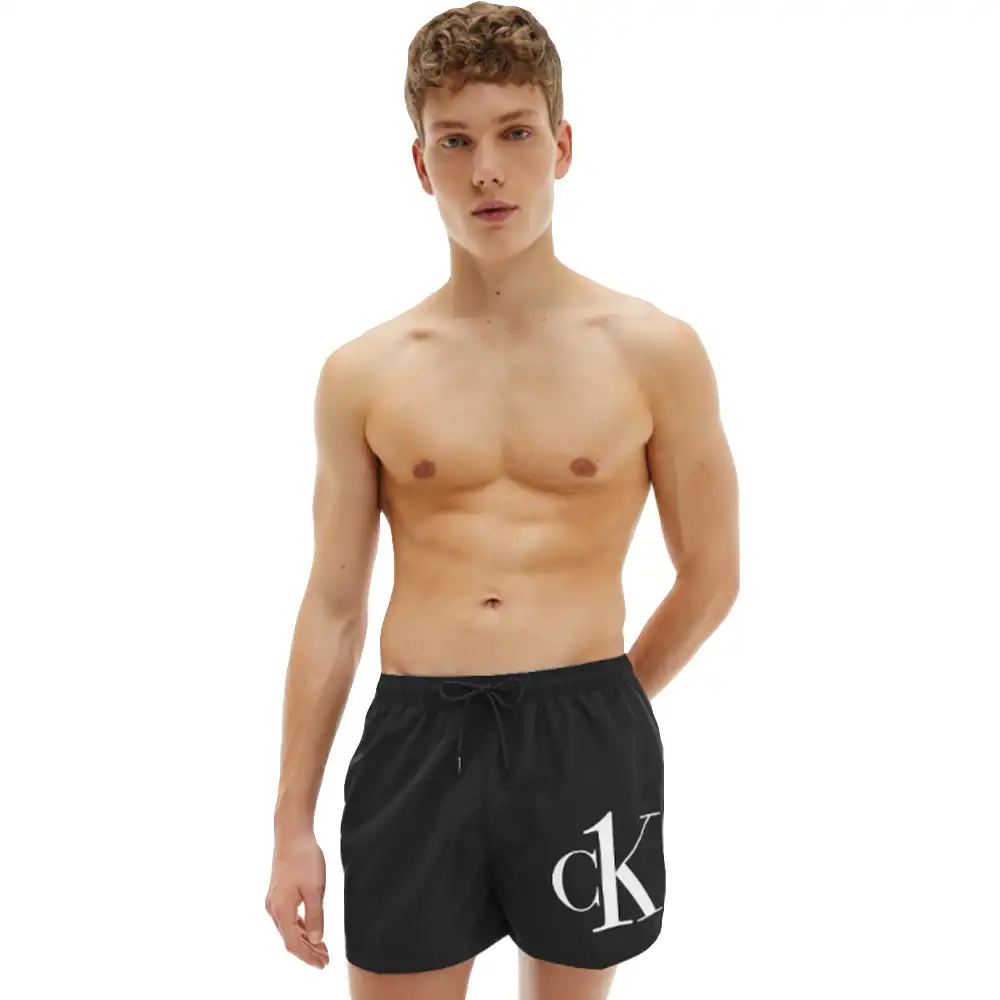 Short de bain homme Calvin Klein Style court Bleu - ZESHOES