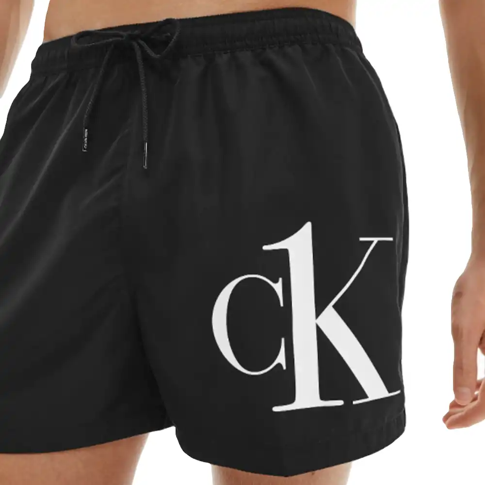 Short de bain homme Calvin Klein Style court Bleu - ZESHOES Short de bain homme Calvin Klein Style court Bleu - ZESHOES