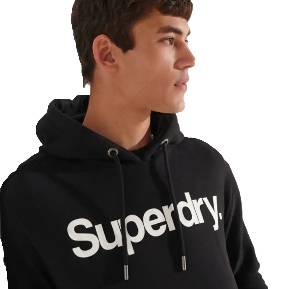 Sweat shirt homme Superdry Big front logo Noir - ZESHOES