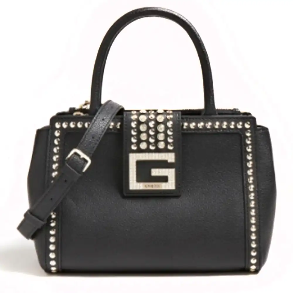 Sac a main femme Guess Big bling clou Noir - ZESHOES