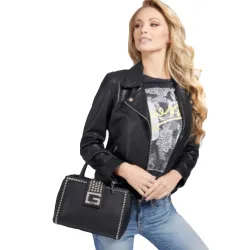Sac a main femme Guess Big bling clou Noir - ZESHOES