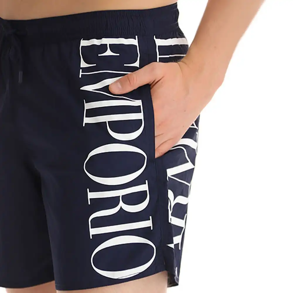 Short de bain homme Emporio Armani Style court Bleu - ZESHOES Short de bain homme Emporio Armani Style court Bleu - ZESHOES