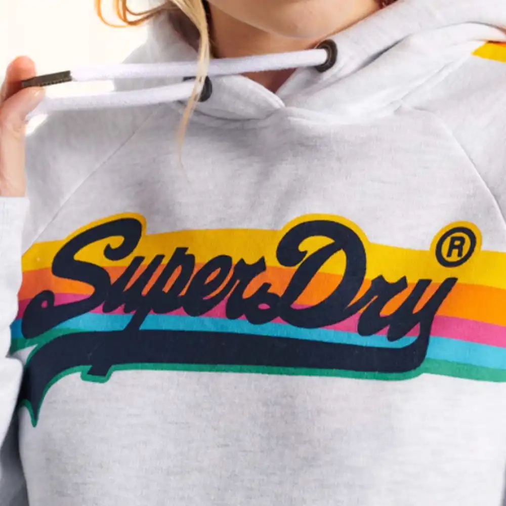 Sweat shirt femme Superdry Cali raglan Gris - ZESHOES Sweat shirt femme Superdry Cali raglan Gris - ZESHOES