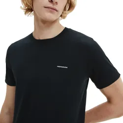 T shirt manche courte homme Calvin Klein Pack x2 classic logo Blanc - ZESHOES