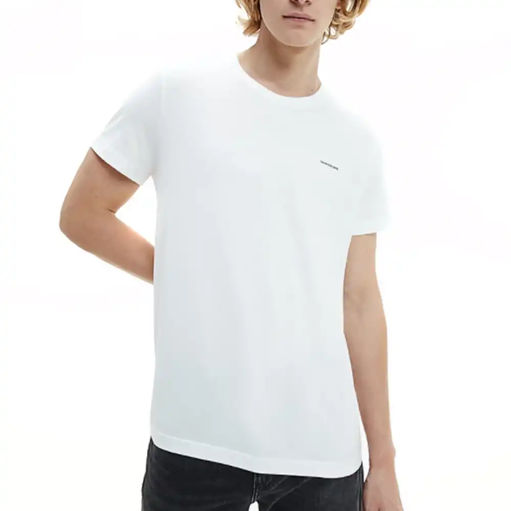 T shirt manche courte homme Calvin Klein Pack x2 classic logo Blanc - ZESHOES