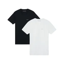 T shirt manche courte homme Calvin Klein Pack x2 classic logo Blanc - ZESHOES
