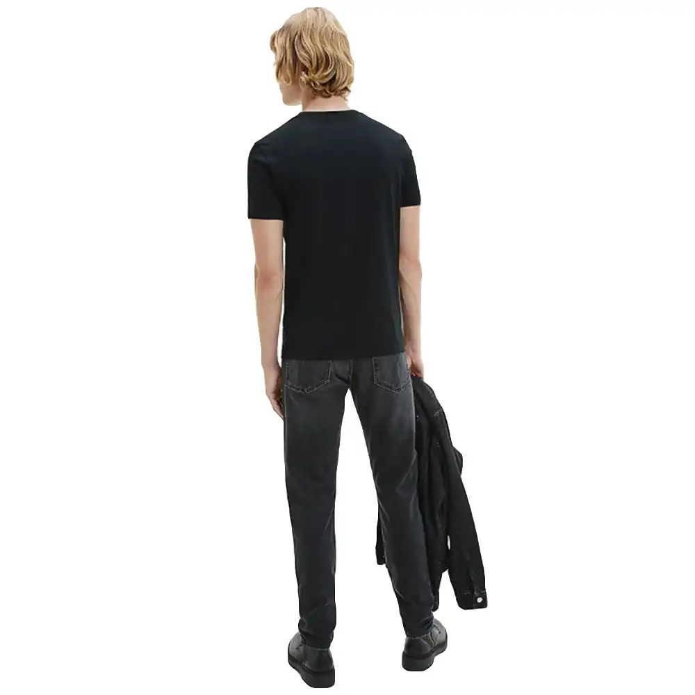 T shirt manche courte homme Calvin Klein Pack x2 classic logo Blanc - ZESHOES