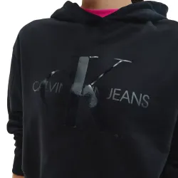 Sweat capuche femme Calvin Klein Dark logo classic Noir - ZESHOES Sweat capuche femme Calvin Klein Dark logo classic Noir - ZESHOES
