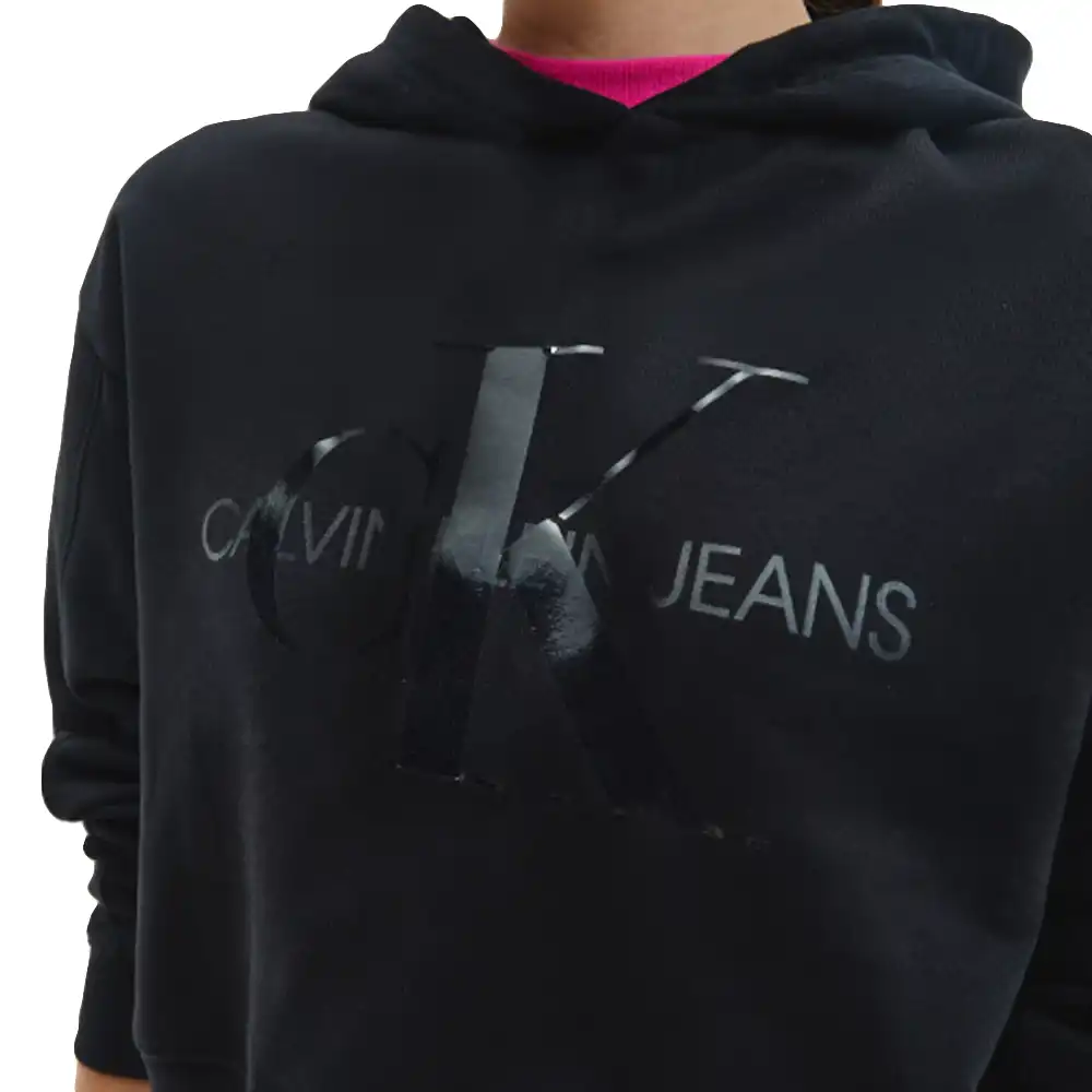 Sweat capuche femme Calvin Klein Dark logo classic Noir - ZESHOES Sweat capuche femme Calvin Klein Dark logo classic Noir - ZESHOES