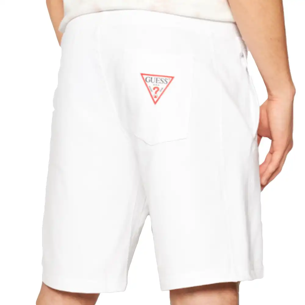 Short homme Guess Sport slim Blanc - ZESHOES