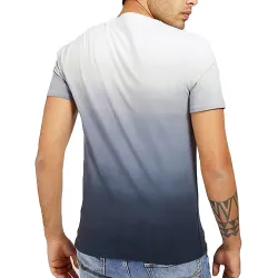 T shirt manche courte homme Guess Style dégradé Bleu - ZESHOES T shirt manche courte homme Guess Style dégradé Bleu - ZESHOES