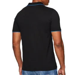 Polo manche courte Guess Liseré extérieur Noir - ZESHOES Polo manche courte Guess Liseré extérieur Noir - ZESHOES