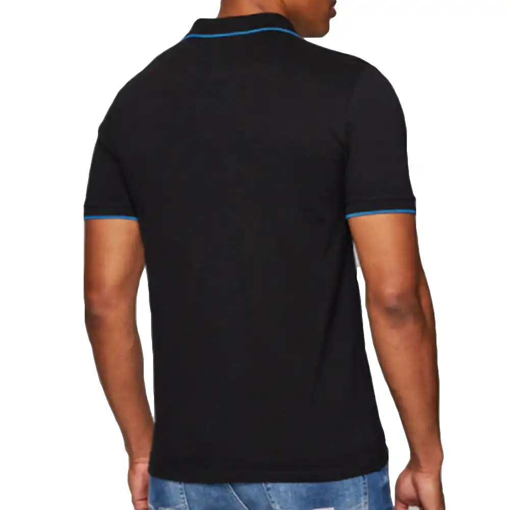 Polo manche courte Guess Liseré extérieur Noir - ZESHOES Polo manche courte Guess Liseré extérieur Noir - ZESHOES
